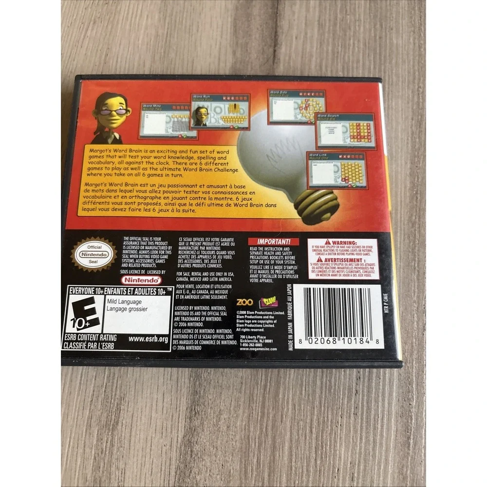 Margot's Word Brain - Nintendo DS Case Only
